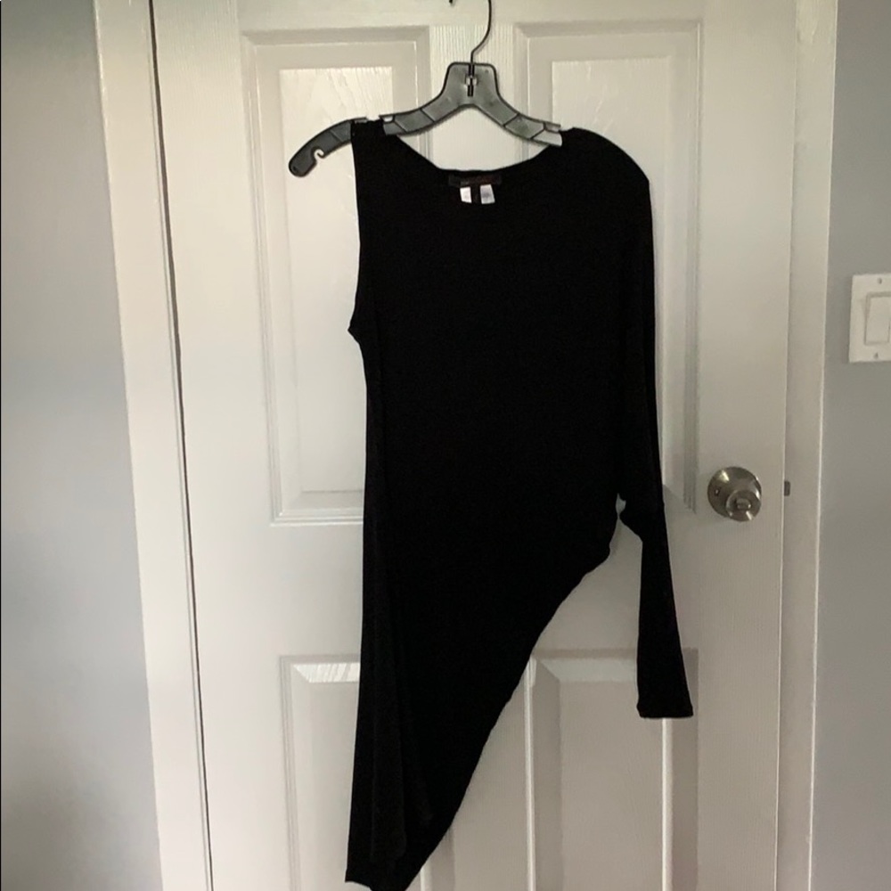 One sleeve jersey knit BCBG dress